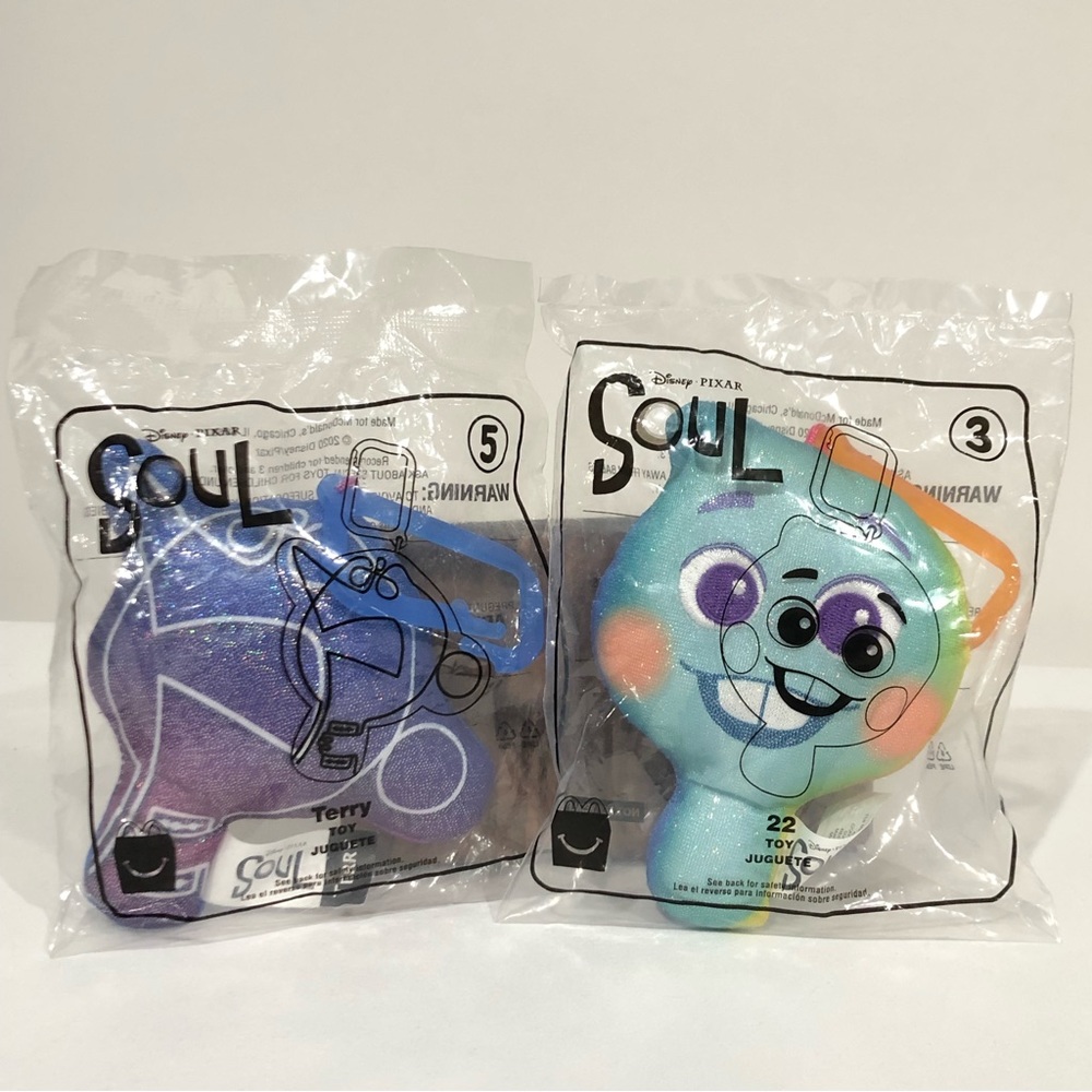 Disney Pixar Soul McDonald’s Toys Terry & 22 Bag Clips